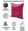 Wine Printed Velevt 2 Cushion Covers