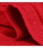 Red Solid 450 GSM Cotton Face Towel Sets (Set of 10)