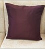 Wine Silk blend Banarasi Chanderi Zari 16x16 inches Cushion Covers (Set of 2)