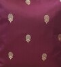 Wine Silk blend Banarasi Chanderi Zari 16x16 inches Cushion Covers (Set of 2)