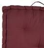 Wine Solid 100% Cotton 16X16 Floor Cushion