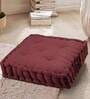 Wine Solid 100% Cotton 16X16 Floor Cushion