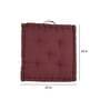 Wine Solid Cotton 20x20 Inches Floor Cushion
