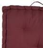 Wine Solid Cotton 20x20 Inches Floor Cushion