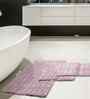 Wine Solid Cotton 20x31 Inches Anti Skid Bath Mat