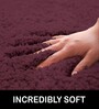 Wine Solid Microfiber 3 X 5 Feet Tufted Carpet