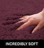 Wine Solid Microfiber 6 X 7 Feet Tufted Carpet