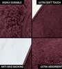 Wine Solid Microfiber 6 X 7 Feet Tufted Carpet