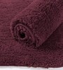 Wine Solid Microfiber 6 X 7 Feet Tufted Carpet