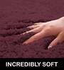 Wine Solid Microfibre 24x16 Inches AntiSkid Bath Mat