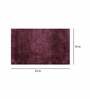 Wine Solid Microfibre 24x16 Inches AntiSkid Bath Mat