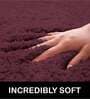 Wine Solid Microfibre 36x24 Inches AntiSkid Bath Mat