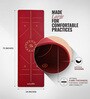 Wine Thermoplastic Elastomer 72X24 Inches Anti Skid Yoga Mat