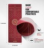 Wine Thermoplastic Elastomer 72X24 Inches Anti Skid Yoga Mat