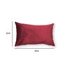 Wine Solid Velvet 12 x 18 Inches Cushion Covers (Set of 2)