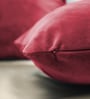 Wine Solid Velvet 12 x 18 Inches Cushion Covers (Set of 2)