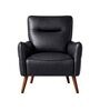Wingback Lounge Chair In Black Color