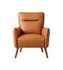 Wingback Lounge Chair In Tan Brown Color