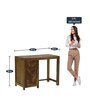 Ritz Sheesham Wood Study Table in Rustic Teak Finish