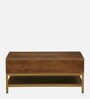 Galison Solid Wood Coffee Table In Provinvial Teak Finish With LiftTop