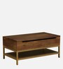 Galison Solid Wood Coffee Table In Provinvial Teak Finish With LiftTop