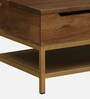 Galison Solid Wood Coffee Table In Provinvial Teak Finish With LiftTop