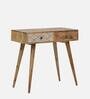 Altenberg Solid Wood Writing Table In Natural Finish
