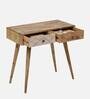 Altenberg Solid Wood Writing Table In Natural Finish