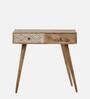 Altenberg Solid Wood Writing Table In Natural Finish