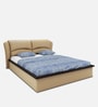 Winston Leatherette Queen Size Beds with Hydraulic Storage in Beige Finish