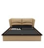 Winston Leatherette Queen Size Beds with Hydraulic Storage in Beige Finish