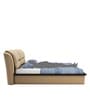 Winston Leatherette Queen Size Beds with Hydraulic Storage in Beige Finish