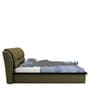 Winston Leatherette Queen Size Beds with Hydraulic Storage in Green Finish