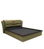 Winston Leatherette Queen Size Beds with Hydraulic Storage in Green Finish