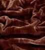 Beige Brown Winter Mink Double Layer Heavy Cloudy Silky-Soft Single Blanket With Crochet Lace Edge