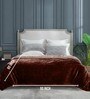 Beige Double Sided Heavy 2 Layer Blanket With Crochet Lace Edge