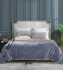 Beige Double Sided Heavy 2 Layer Blanket With Crochet Lace Edge
