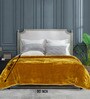 Gold Double Sided Heavy 2 Layer Blanket With Crochet Lace Edge
