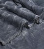 Grey Double Sided Heavy 2 Layer Blanket With Crochet Lace Edge