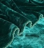 Teal Winter Mink Double Layer Heavy Cloudy Silky-Soft Single Blanket With Crochet Lace Edge