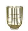 Wire Basket Gold Iron &
Stone Candle Holder