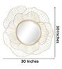 Golden Wired Design Decorative Mirror