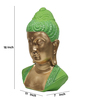 Wisdom's Glow Buddha Green & Gold Polyresin Buddha