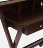 Wisdom Teak Wood Study Table In Brown Finish