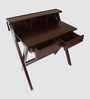 Wisdom Solid Wood Writing Table in Brown Finish