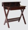 Wisdom Solid Wood Writing Table in Brown Finish