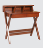 Wisdom Solid Wood Writing Table in Teak Finish