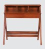 Wisdom Solid Wood Writing Table in Teak Finish