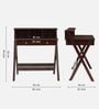 Wisdom Teak Wood Study Table In Brown Finish