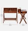 Wisdom Teak Wood Study Table In Teak Finish